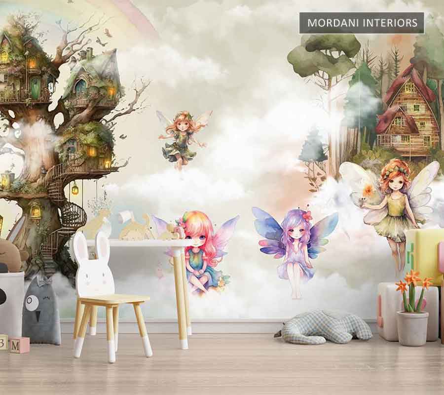 FAIRY TALES HOUSE KIDS WALL MURALS _ E