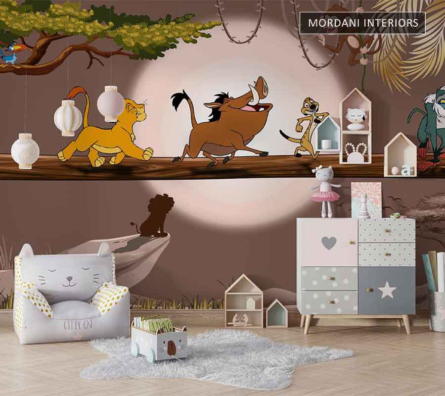 ANIMALS PLAYING KIDS WALL MURALS _ E
