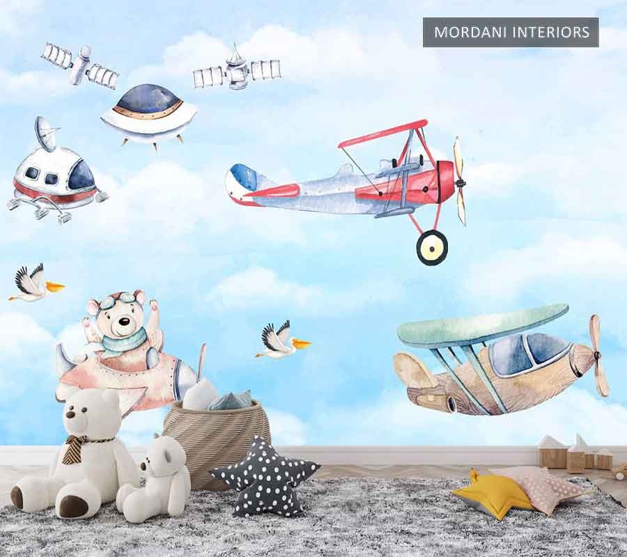 AIRPLANE KIDS WALL MURALS _ E