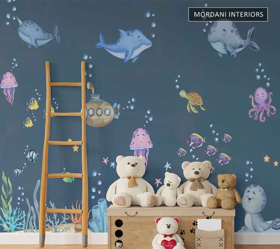 UNDERWATER SEA KIDS WALL MURALS _ E