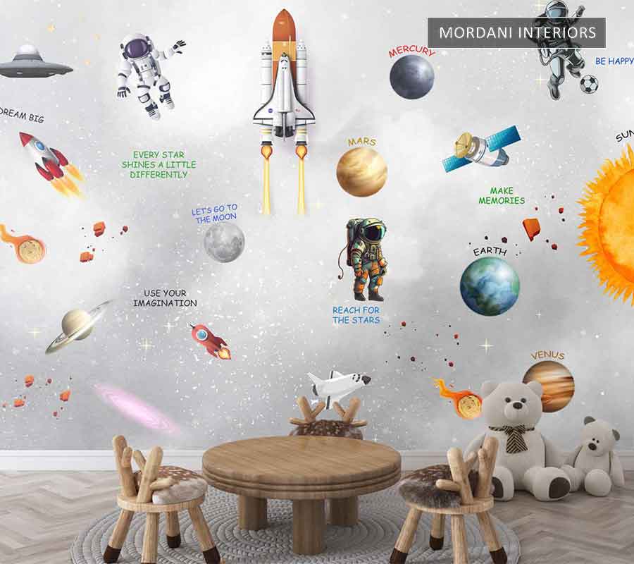 ROCKETS & ASTRONAUTS KIDS WALL MURALS _ E