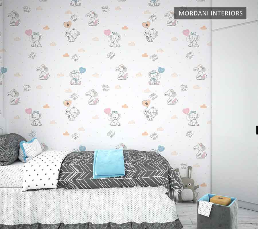 CUTE LITTLE ELEPHANT KIDS WALL MURALS _ E