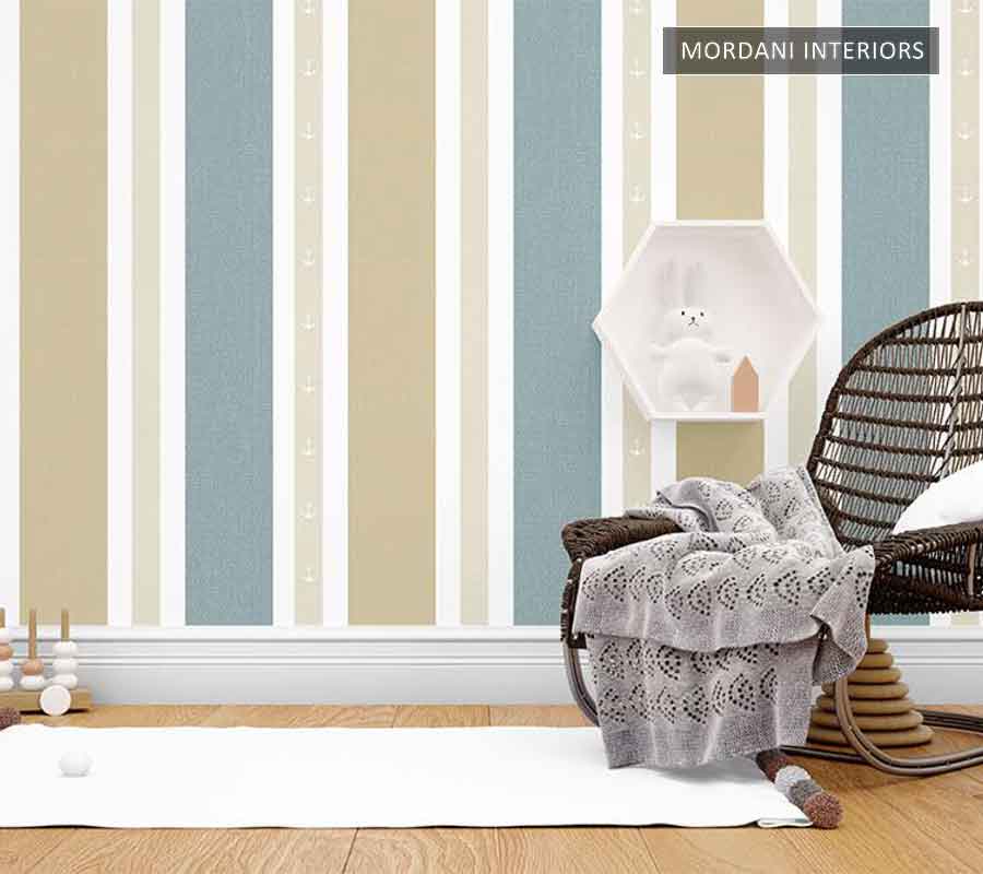 GREEN STRIPES KIDS WALL MURALS _ E