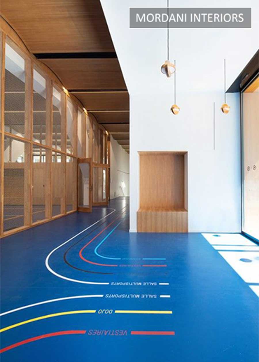 blue 3 Gym Flooring
