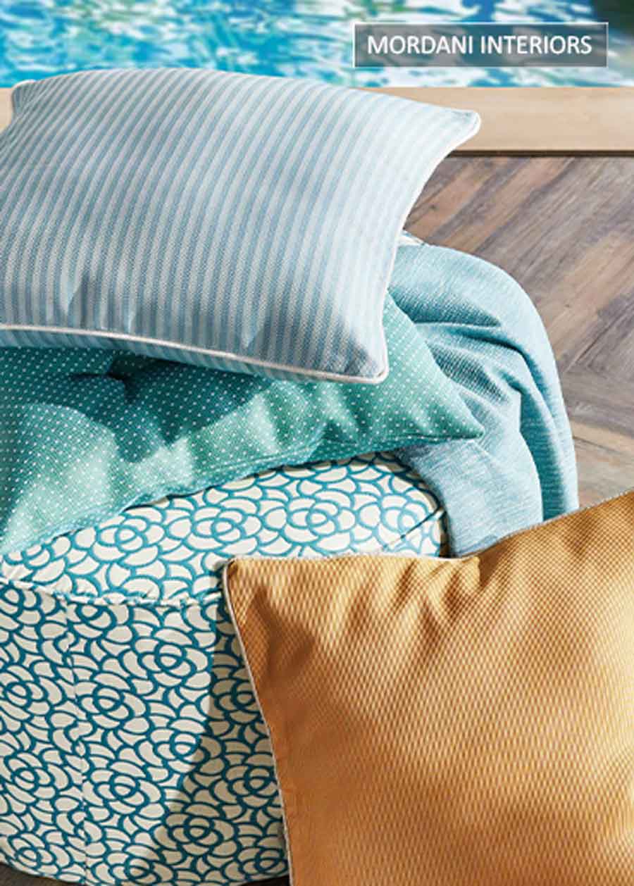 blue floral outdoor upholstery fabric