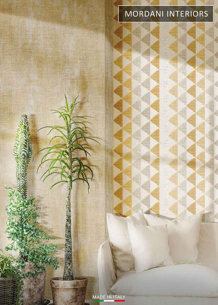 Bohemian Jute Abstract Wallpaper.