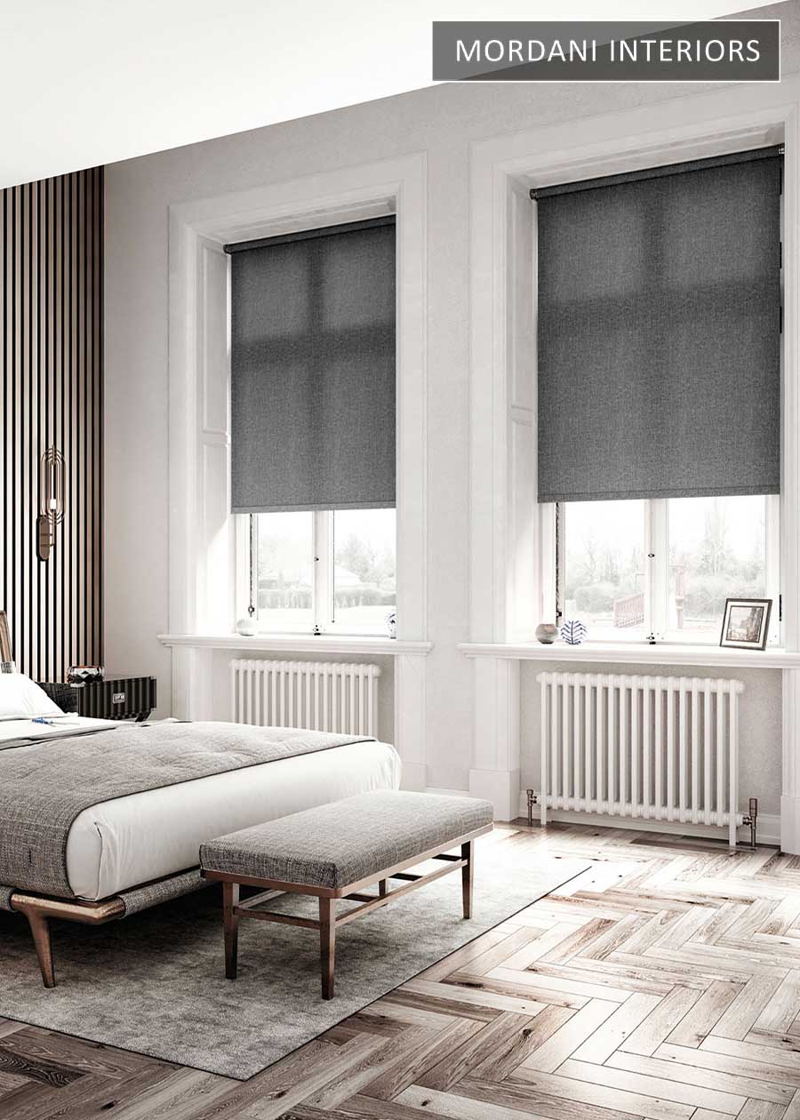 Apollo Acoustics Premium Ash Grey Translucent Roller Blinds 