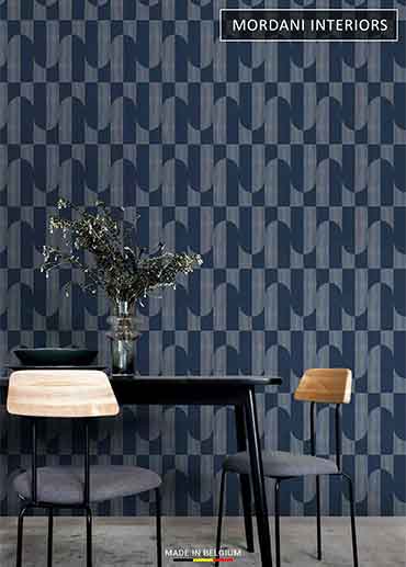 Blue & Grey Modern Abstract Wallpaper for Bedroom Walls