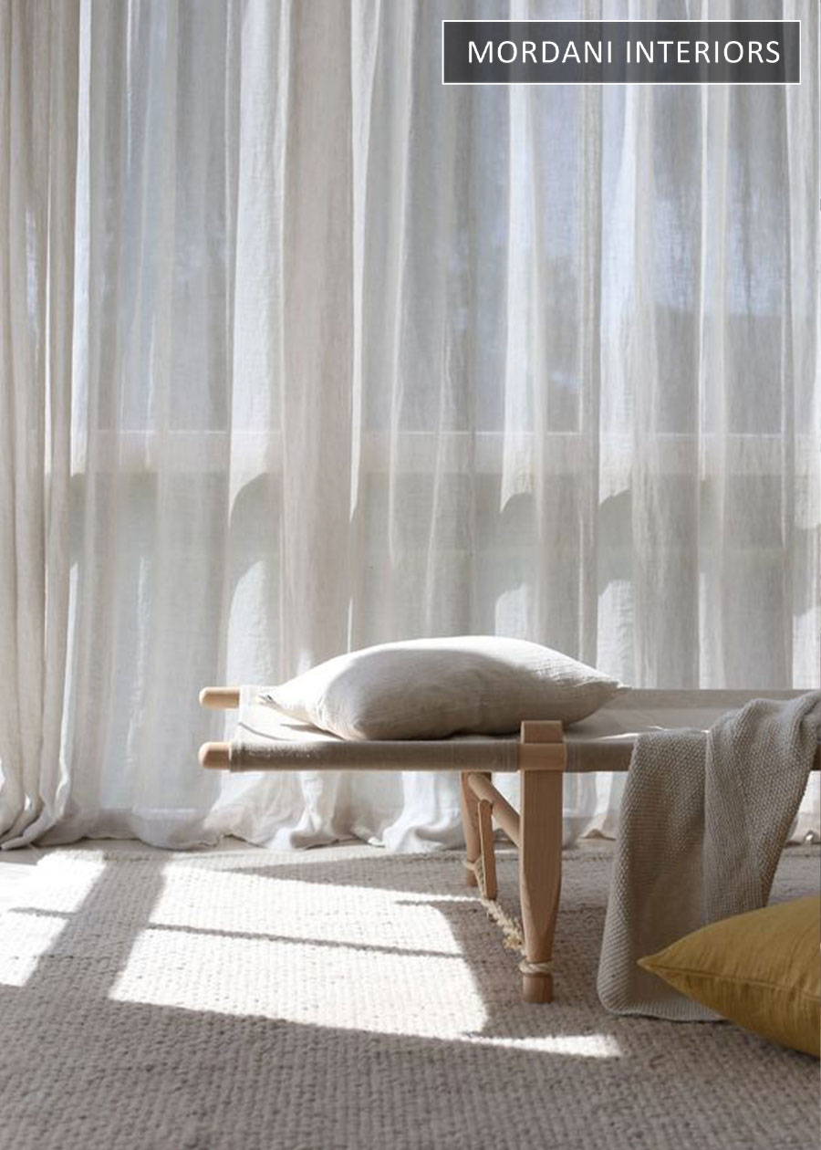 Snow White Linen Window Curtains