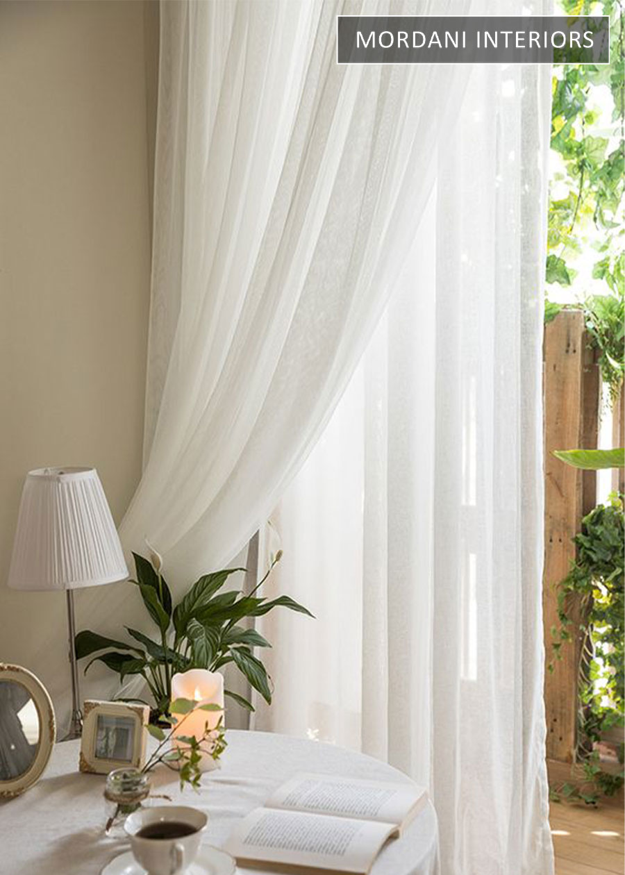 Organic White Sheer Curtains