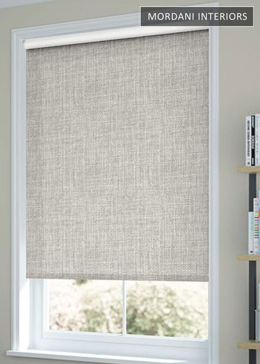 Athens Premium Light Grey Texture Blackout Roller Blinds