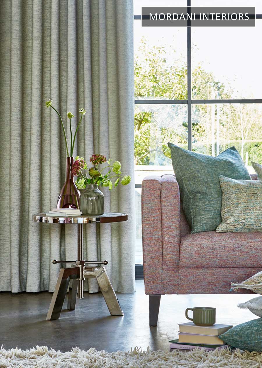 Sage Green Cotton Texture Curtains