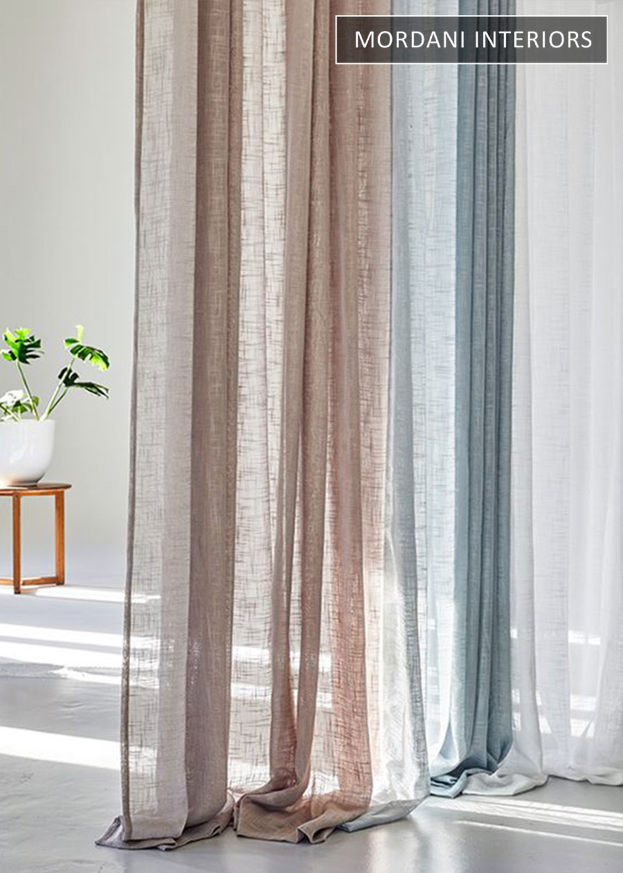 Textured Pastel Sheer Curtains