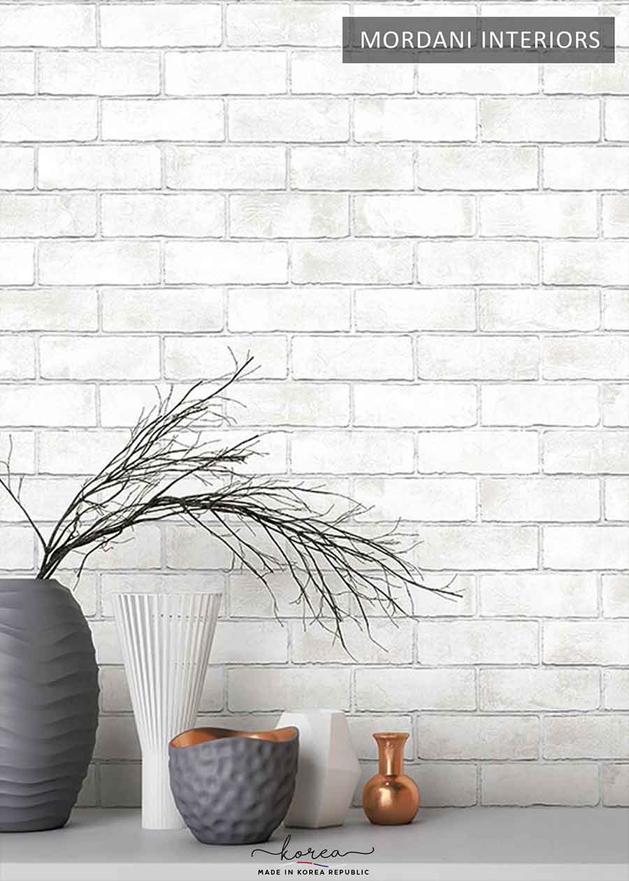 Grey Brick Wallcovering.
