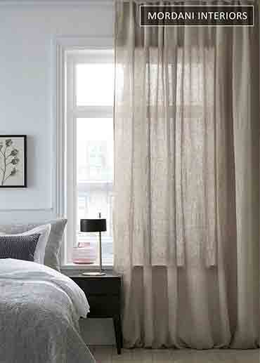 Beige DDecor Linen Cotton Window Curtains