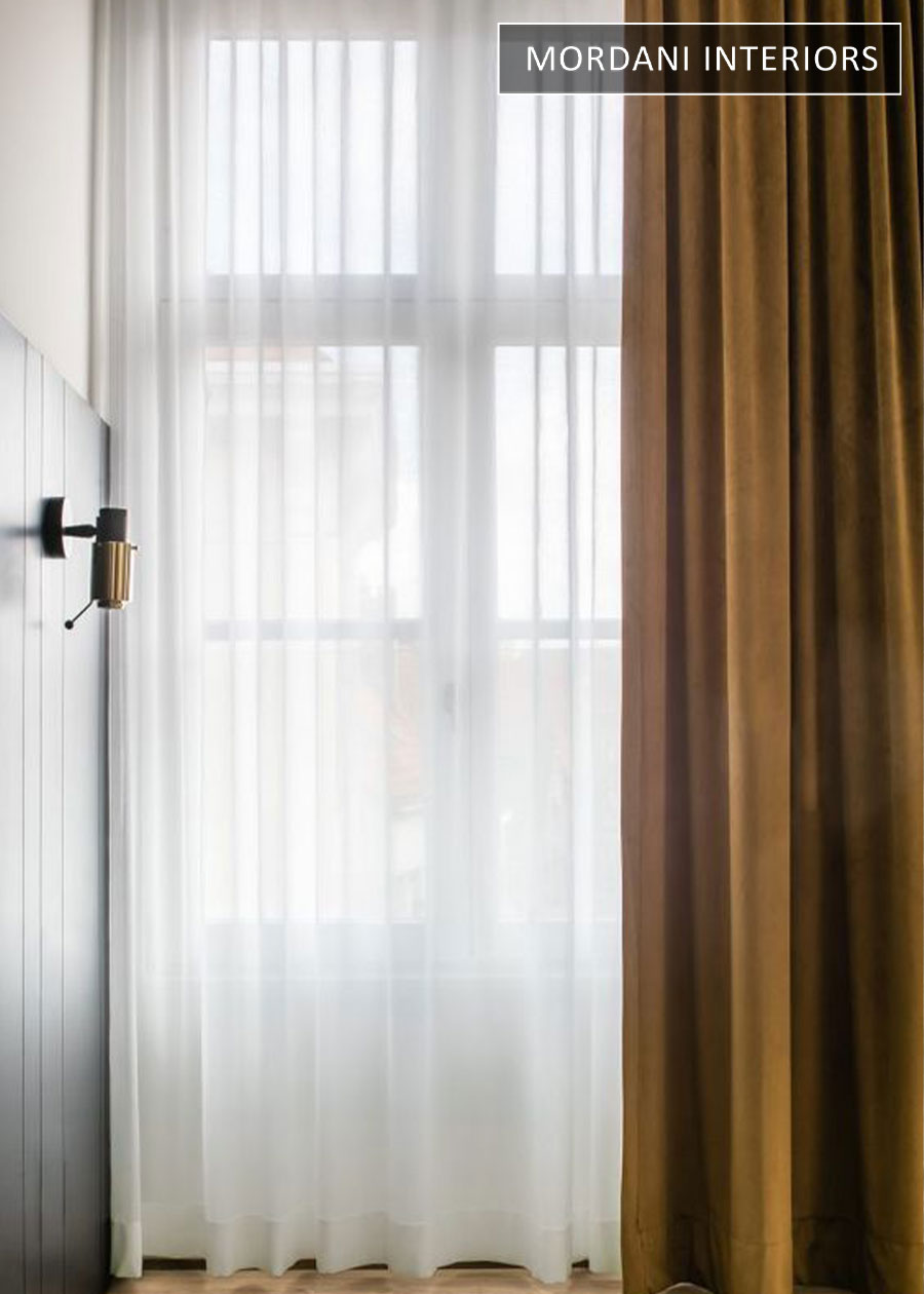 White Glass Voile Sheer Curtains