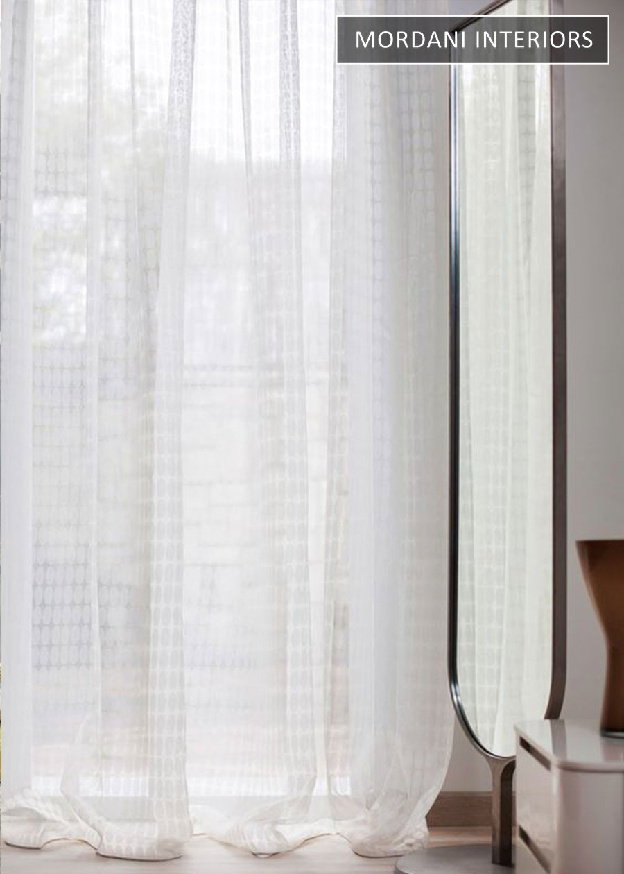 White Self Sheer Curtains