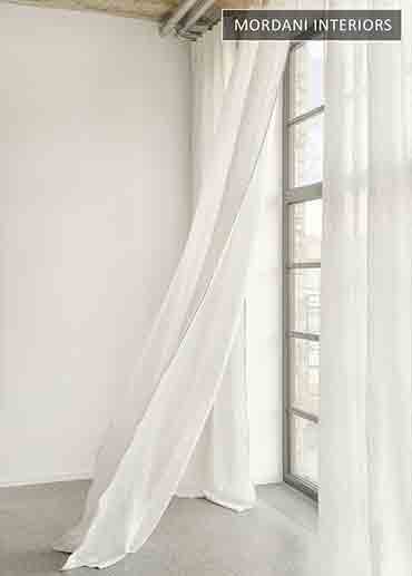 Cotton White Linen Window Curtains