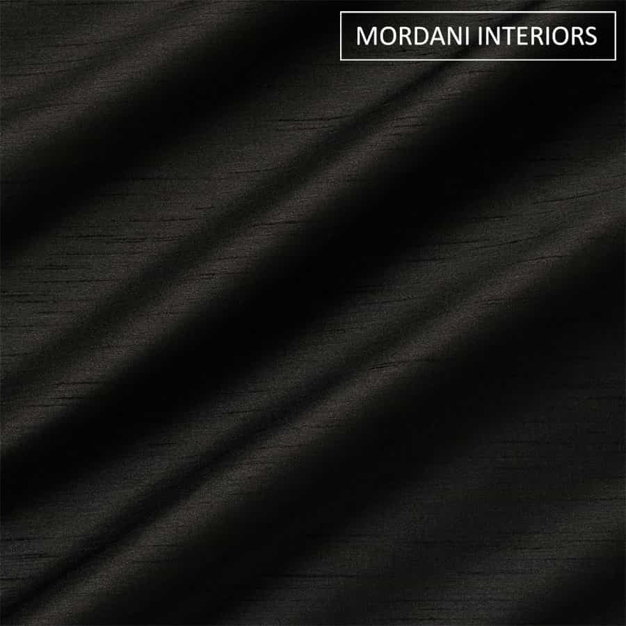Jet Black Silk Curtain and Drapes