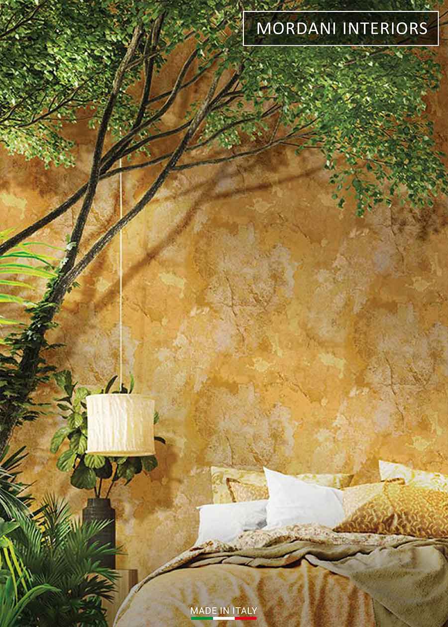 Distressed Rustic wallcovering.