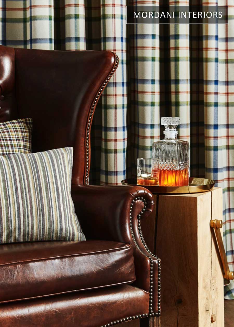 Classic English Checked Cotton Curtains