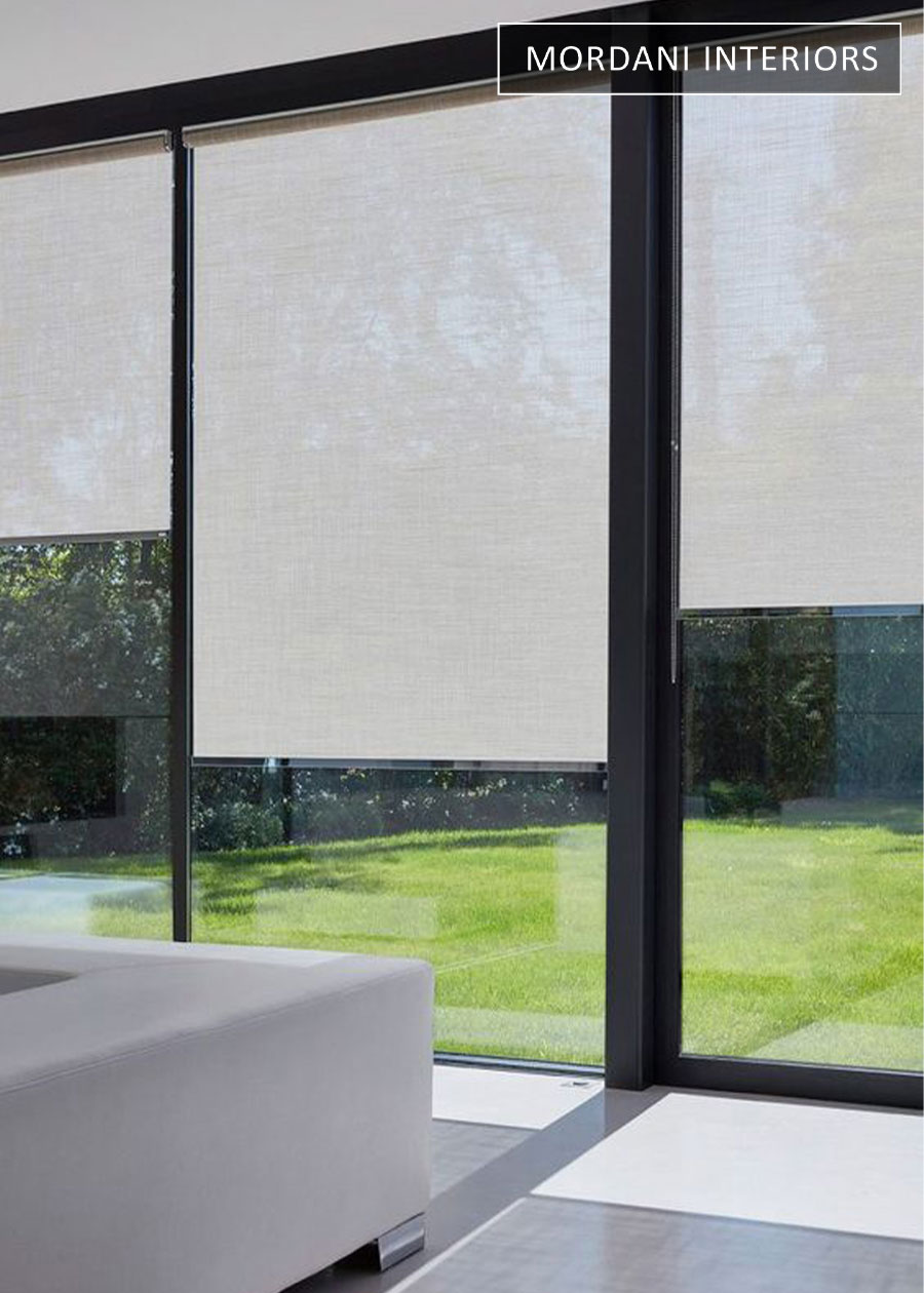 HAWAI SHEER LINEN WHITE WINDOW ROLLER BLINDS