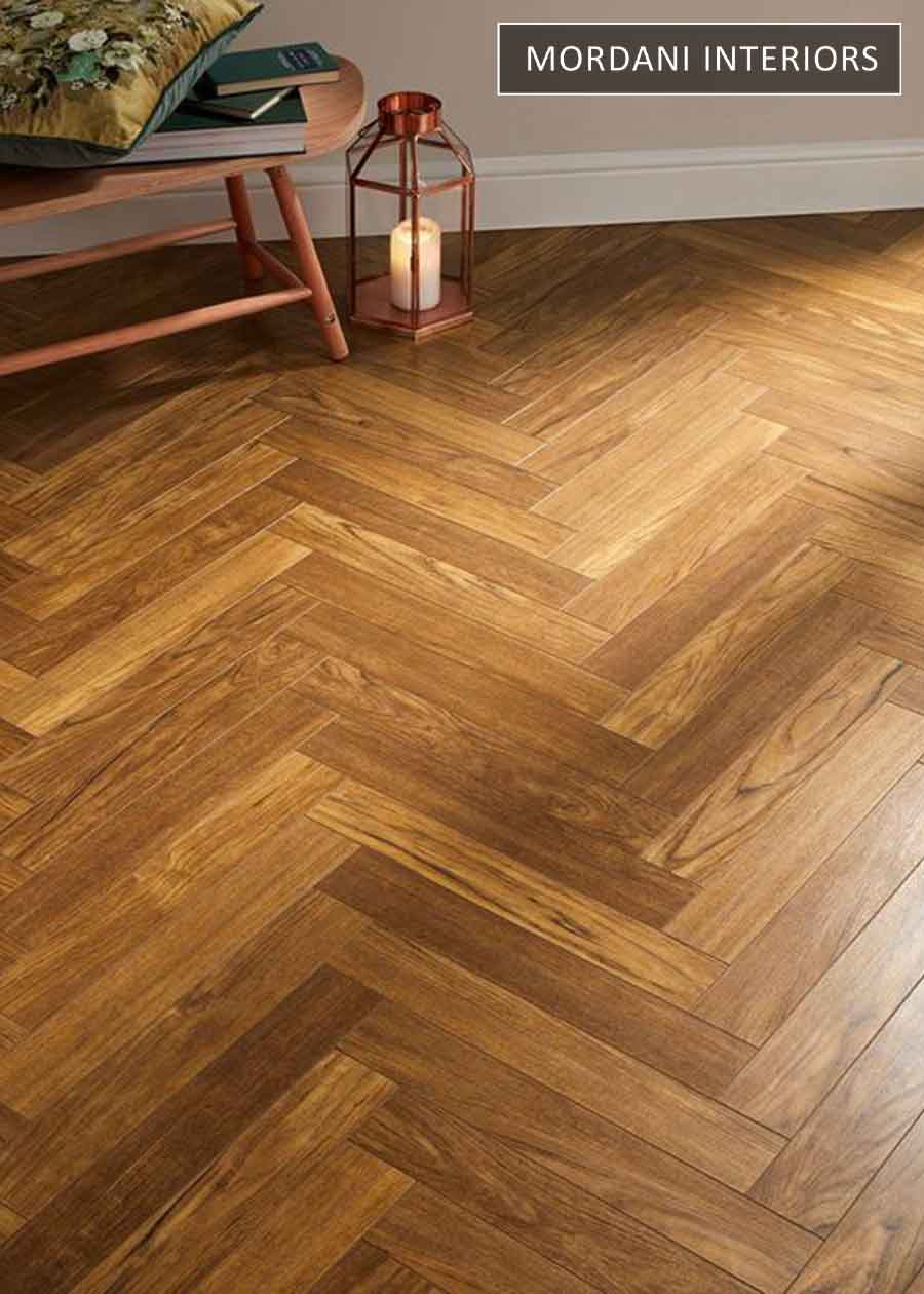 Antique Brown oak Herringbone wood floors