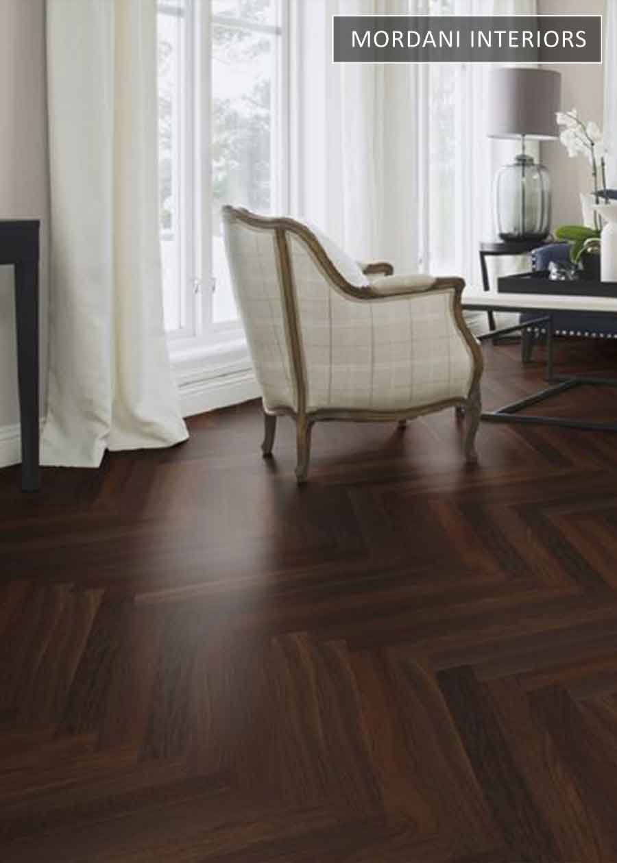 Antique Smoke Oak Herringbone wood floors