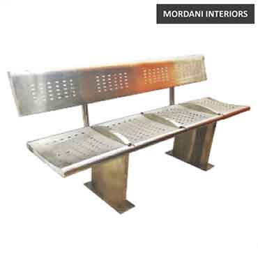 Aspen 4 Seater Steel Metro Waiting Area Bench with Back Support