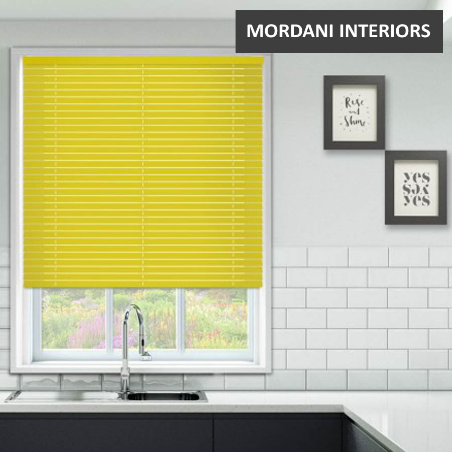 Bright Yellow Aluminium Venetian Blind