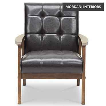 Buckberry Black Leather Arm Chair