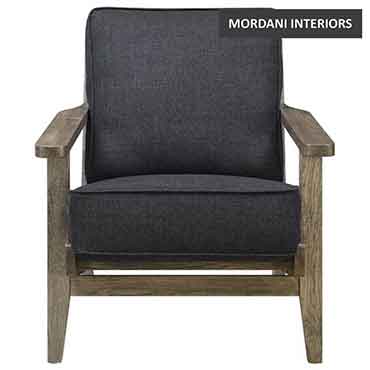 Burner Black Wooden Arm Chair