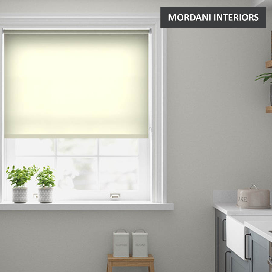 Buttercup Cream Translucent Window Roller Blinds