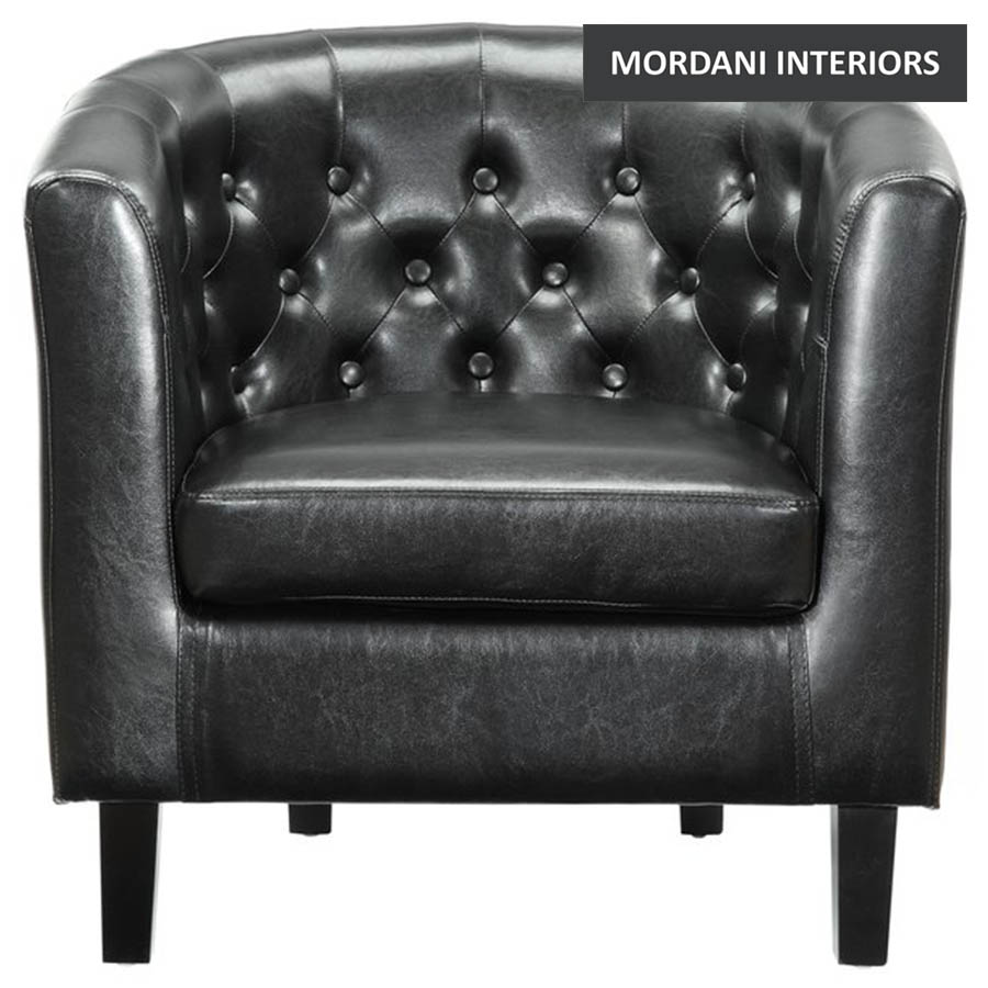 Chambers Black Leather Club Chair