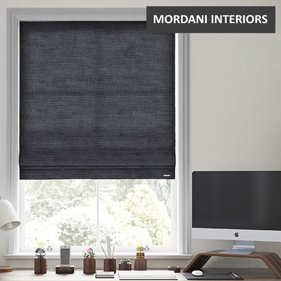 Charcoal Roman Blind