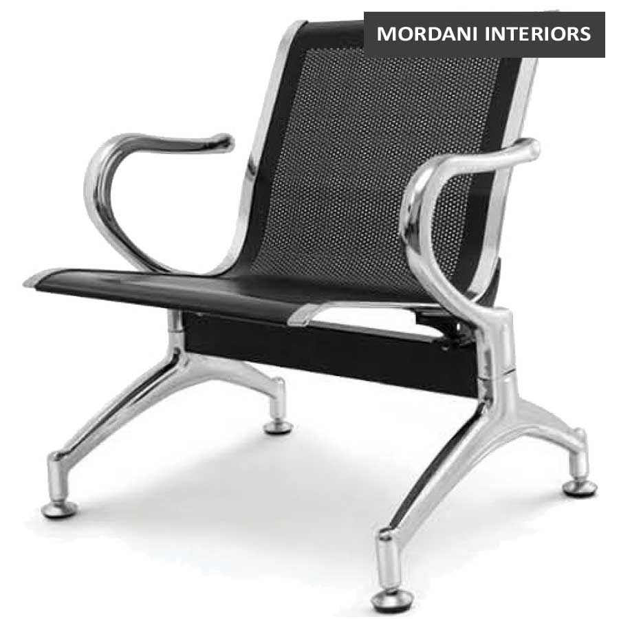 Durant Black 1 Seater Waiting Area Chair