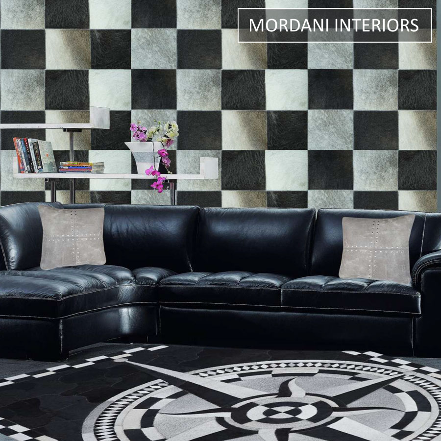 Eldorado Black Leather Wallcoverings