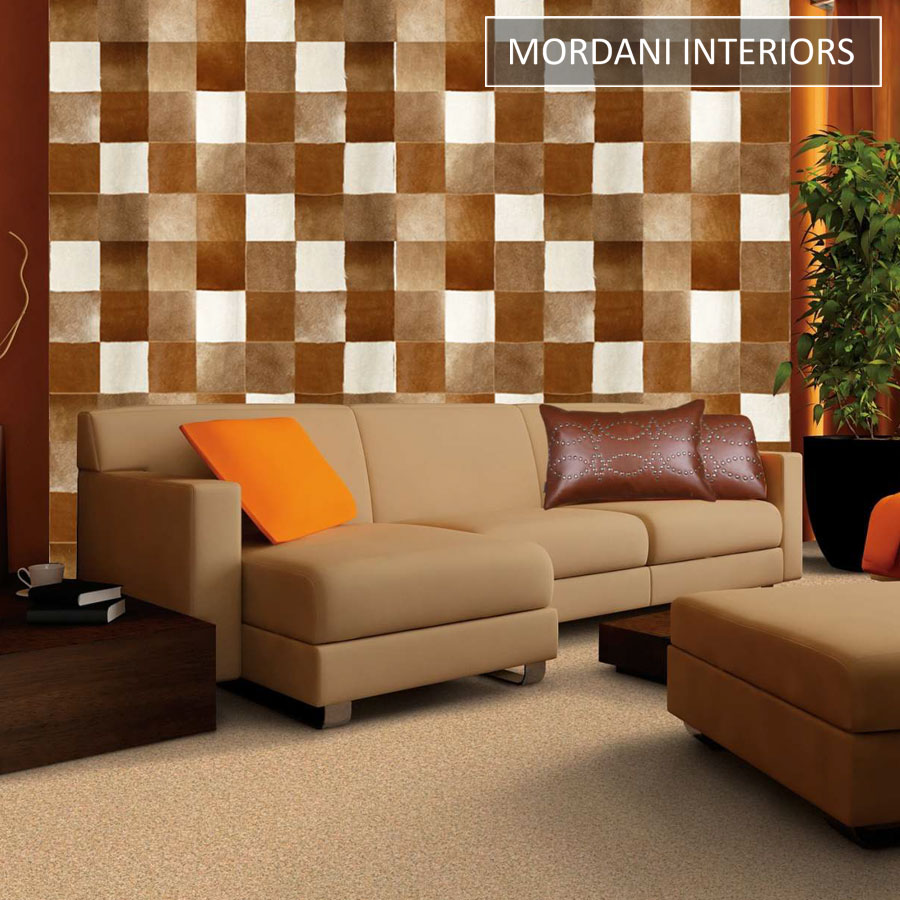 Eldorado Brown Leather Wallcoverings