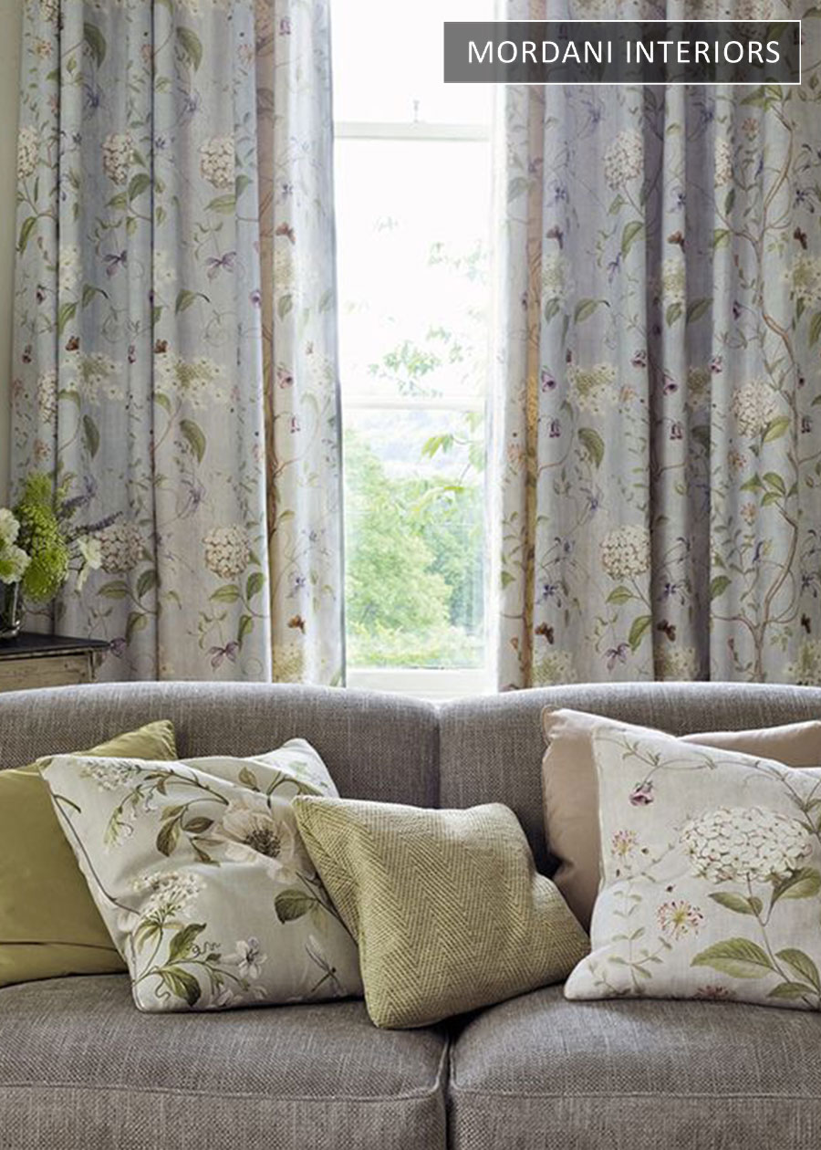 French Floral Embroidered Cotton Curtain