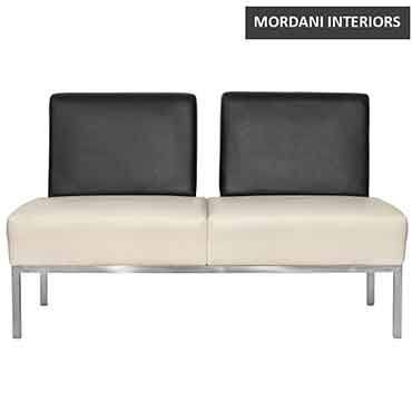 Giunone 2 Seater Leather Office Sofa