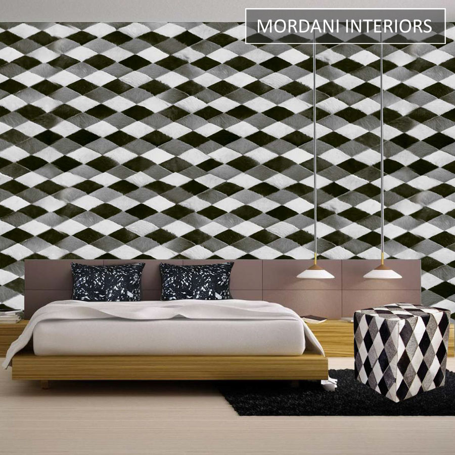 Heritage Black Leather Wallcoverings