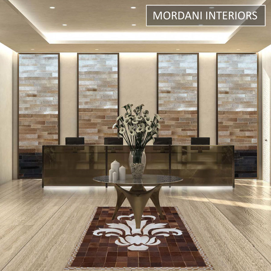 Highfield Brown Leather Wallcoverings