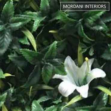 White Big White Flowers Leaves Tile MIGW-057-OD