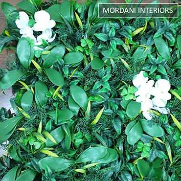 White Bunch Flower Mix Leaves Tile MIGW-059-OD