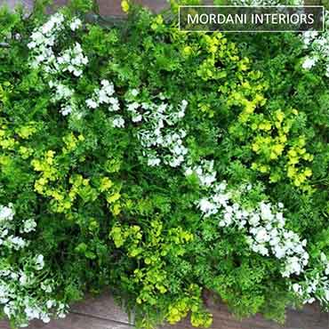 White Yellow Small Leaves Tile MIGW-073-ID