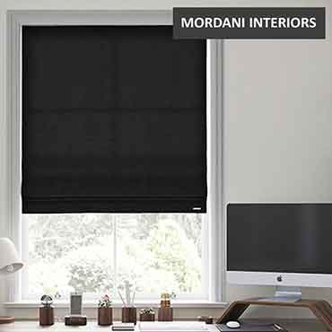 Jet Black Roman Blind