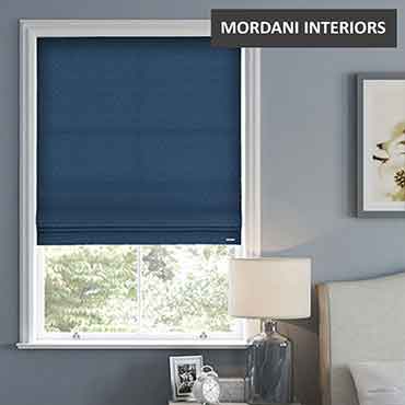 Navy Blue Roman Blind