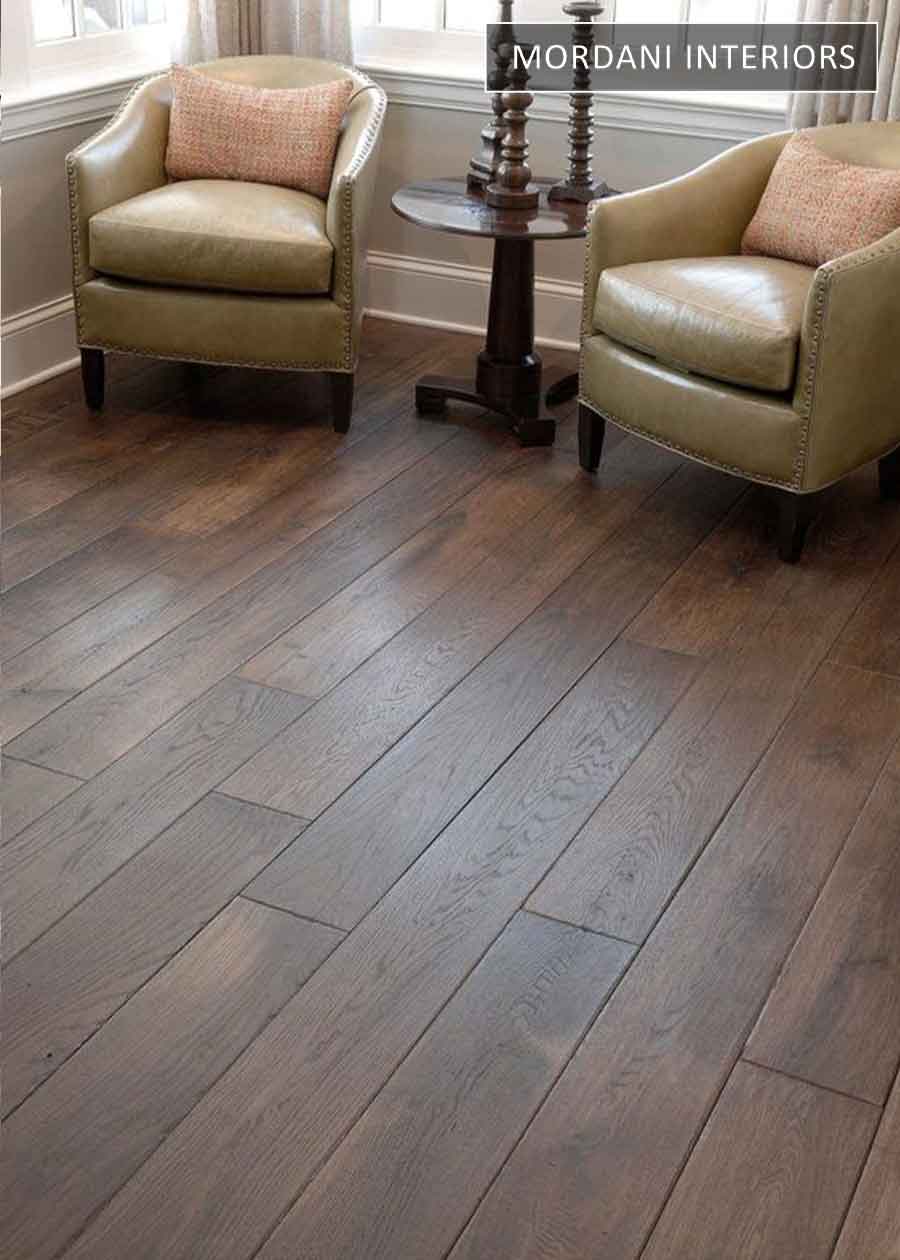 Long wide Noble Walnut dark engineered wooden flooring for homes and