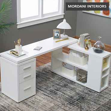Querida White Office Table