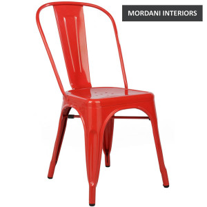 Tolix Red Cafe Chair Replica